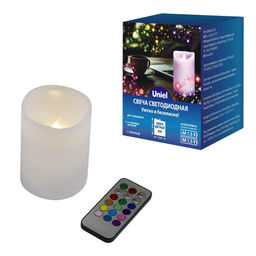 ULD-F052 RGB RC CANDLE Фигура светодиодная Свеча на батарейках 2АА (не в/к). 7,5х10 см. 1 светодиод. RGB свет. Пульт ДУ (в/к). TM Uniel - Volpe фото 17