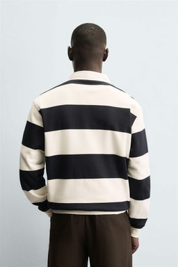 CONTRAST COLLAR POLO SWEATSHIRT - Zara фото 3