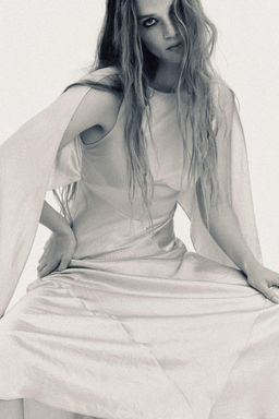 LIMITED EDITION CRINKLED-EFFECT SATIN DRESS