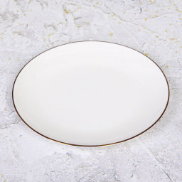 Тарелка фарфоровая "White magic Gold" 20см, плоская