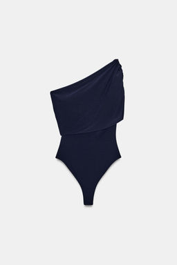BODY ASIM?TRICO FRUNCES / Azul
