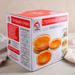 Тарелки Доляна Романтичный киви, 19 предметов, 6 десертных тарелок, 6 обеденных тарелок, 6 мисок, салатник, стекло, зелёный  фото 15