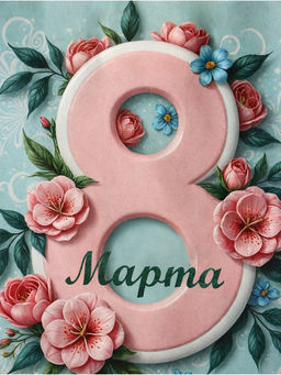 Цена за 3 шт. Пакет подарочный крафт, 8 Марта, 18?8?25 см