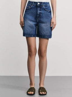 Джинсовые шорты А-силуэта / Zarina  фото 3