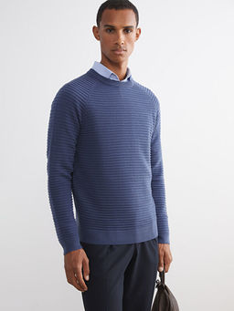 Bisiklet Yaka Erkek Triko Kazak