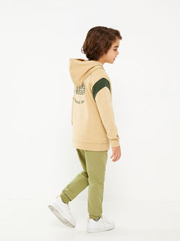 Beli Lastikli Bask?l? Erkek ?ocuk Jogger E?ofman Alt?