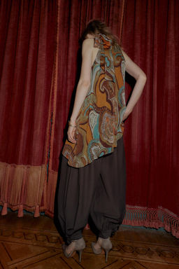 ASYMMETRIC PRINTED TOP WITH METALLIC THREAD - Zara фото 6