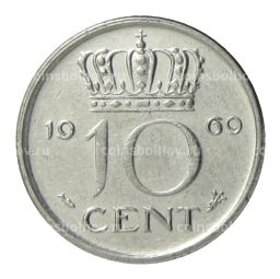 10 центов 1969 года Нидерланды (рыба)
