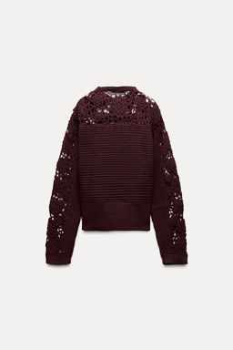 CROCHET KNIT SWEATER - Zara фото 4