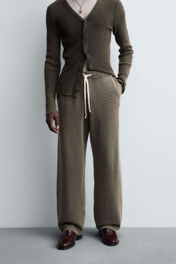 TEXTURED KNIT TROUSERS - Zara фото 2