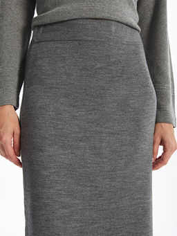 Beli Lastikli Kad?n Triko Etek