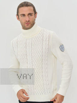 Свитер мужской 5232-12151. 118 молоко
