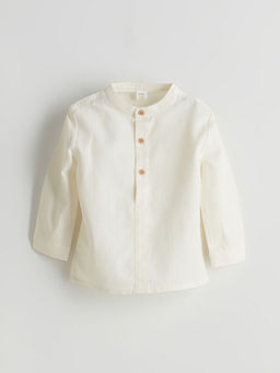 Keten Kar???ml? Erkek Bebek G?mlek