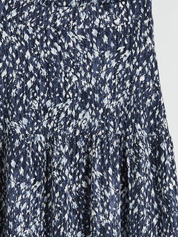 Beli Lastikli Desenli A Kesim Etek