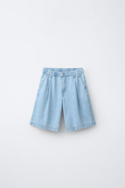 BERMUDA LARGA DENIM / Azul
