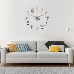 Часы настенные интерьерные «Салон красоты», 3D, наклейка, d=120 см, от батарейки 1×АА