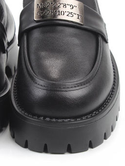 03-S77-48 BLACK Лоферы женские (натуральная кожа)