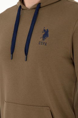 Мужской базовый свитшот цвета хаки Неожиданная скидка в корзине - U.s. polo assn фото 7