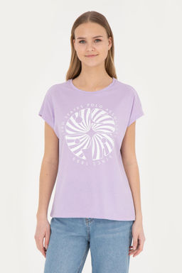 Женская сиреневая футболка - U.s. polo assn фото 10