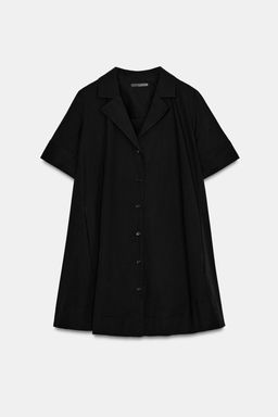 VESTIDO CORTO POPEL?N ZW COLLECTION / Negro - Zara фото 5