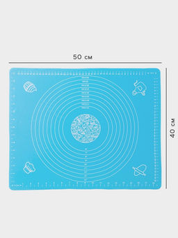 Коврик для выпечки и раскатки теста с разметкой Доляна «Эрме», силикон, 50×40 см, МИКС