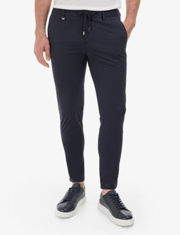 Lacivert Ex. Slim Fit Beli Kordonlu Klasik Jogger Pantolon