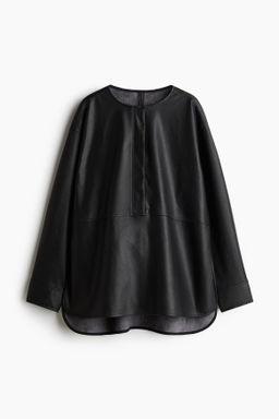 Blusa popover en tejido revestido