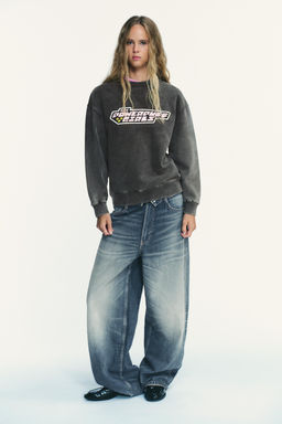 THE POWERPUFF GIRLS WASHED-EFFECT SWEATSHIRT