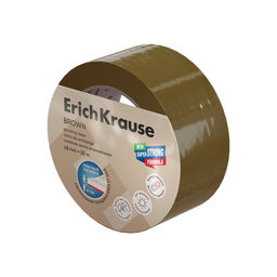 Цена за 1 шт. Клейкая лента упаковочная ErichKrause Brown, 48mmх50m, коричневый (в пленке по 1шт.)