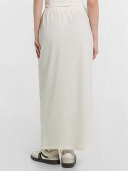 Юбка женская миди Mark Formelle 152809 из хлопка с эластаном молочный  фото 4