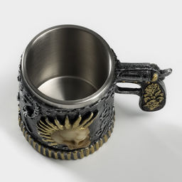 Кружка «Панк.Череп. Хэллоуин», 400 мл, нержавеющая сталь, серебристая