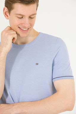 Мужской голубой трикотажный свитер - U.s. polo assn фото 2