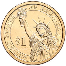 Монета 1 доллар 2012 года (Р) США 24-й президент США Гровер Кливленд
