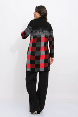 ЗЛАТА Кардиган К 675 ст/красный микс