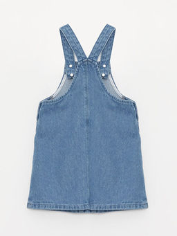 Kare Yaka Mickey Mouse Bask?l? K?z Bebek Jean Salopet ve K?lotlu ?orap 2li - Waikiki фото 2