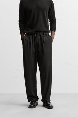 RELAXED FIT SATIN TROUSERS - Zara фото 2