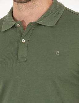 Haki Slim Fit Polo Yaka Merserize Ti__rt