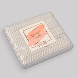 Цена за 50 шт. Пилка для ногтей «Классика», на деревянной основе, прямая, 180 грит, 10 см, фасовка 50 шт., серая