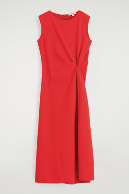 VESTIDO MIDI CON DETALLE DE NUDO