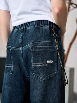 Джинсы-багги утеплённые для мальчиков - Синий мир фото 12