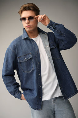 Мужская джинсовая рубашка Happyfox