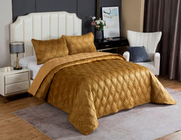 Стеганное покрывало Kendall (охра) 240х260см (1), 50х70см (2), шт - Kazanov.a. фото 3