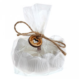 Свеча Лилия д8см, h4см, парафин, в подсвечнике из гипса, белый, время горения 5,5 часов (Россия) - Домашняя мода фото 3