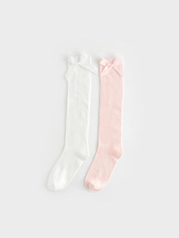 Fiyonk Detayl? K?z ?ocuk Diz Alt? ?orap 2li