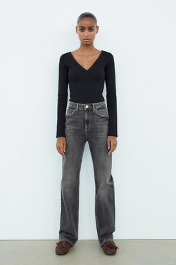 JEANS TRF STRAIGHT COMFORT HIGH WAIST - Zara фото 2