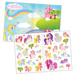 Книга с многоразовыми наклейками Поняшки, 40 стикеров