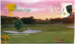 Монета 1 доллар 2011 года Австралия Президентский Кубок  Австралия 2011 (в конверте с почтовой маркой)