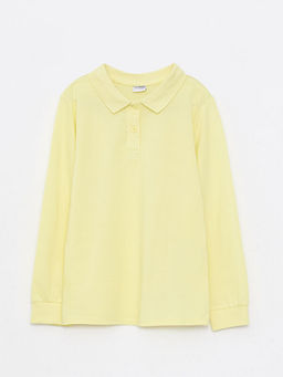 Polo Yaka Basic Uzun Kollu K?z ?ocuk Ti??rt