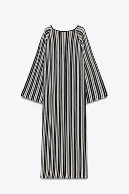 STRIPED KNIT DRESS WITH LINEN - Zara фото 9