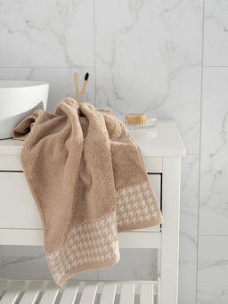 Полотенце для лица 50x90 бежевый махровая ткань